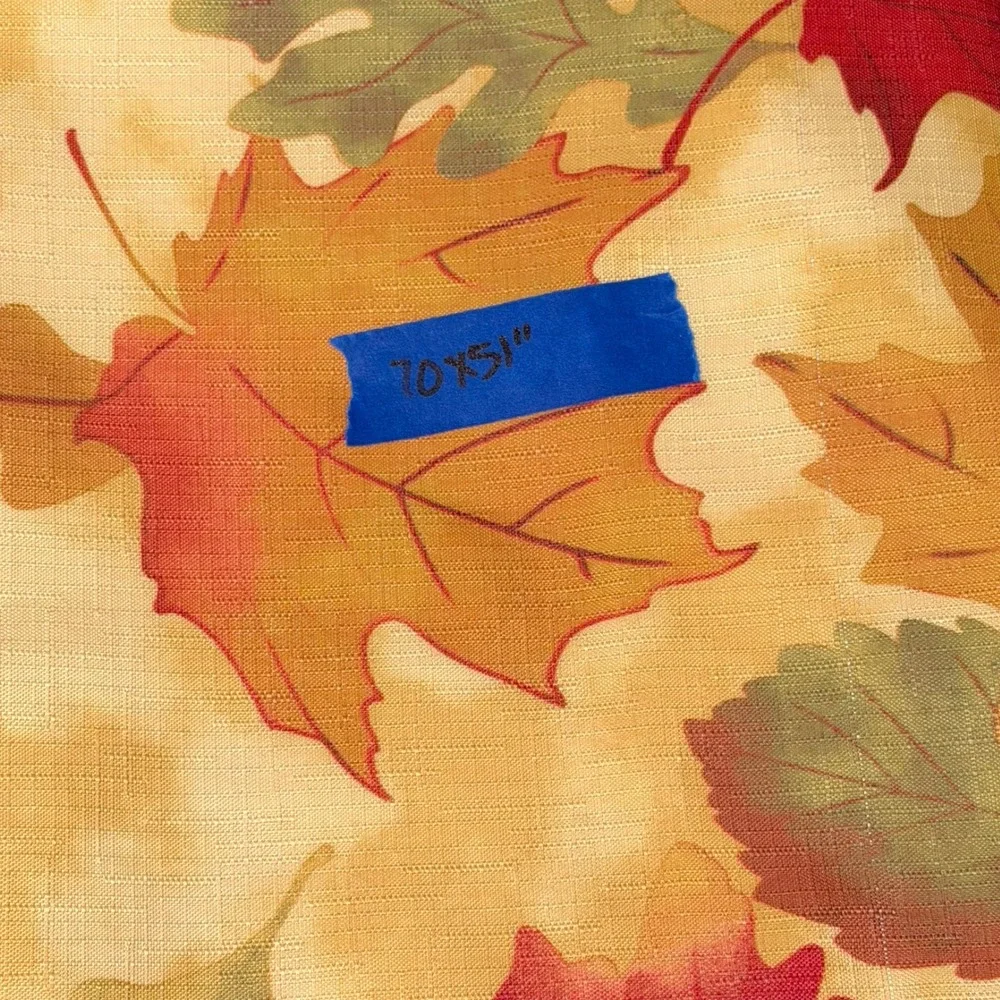 Harvest 70x51 Multicolor Leaf Print Tablecloth Autumn Thanksgiving Decor Rustic